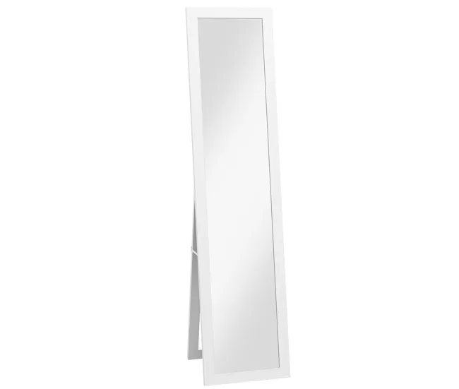 HOMCOM Espejo de Cuerpo Entero 37x155 cm Espejo de Pie Espejo de Pared Forma Rectangular con Marco de Madera Decorativo pa...