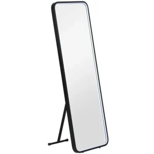 HOMCOM Espejo de Cuerpo Entero con Luces LED Espejo de Pie 151,5x50 cm Independiente o Pared con Iluminación Ajustable de...