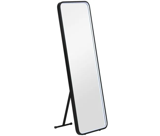 HOMCOM Espejo de Cuerpo Entero con Luces LED Espejo de Pie 151,5x50 cm Independiente o Pared con Iluminación Ajustable de...