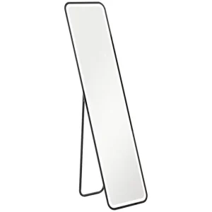 HOMCOM Espejo de Cuerpo Entero con Luz LED 150x40 cm Espejo de Pie o de Pared sin Marco con Iluminación de 3 Colores Funci...
