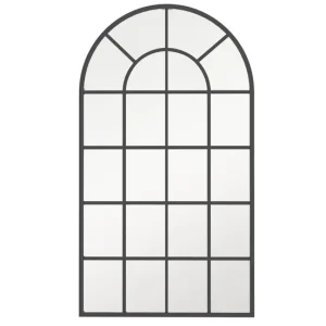 HOMCOM Espejo Decorativo de Pared 65x110 cm Espejo de Ventana de Metal para Salón Dormitorio Entrada Estilo Contemporáneo...