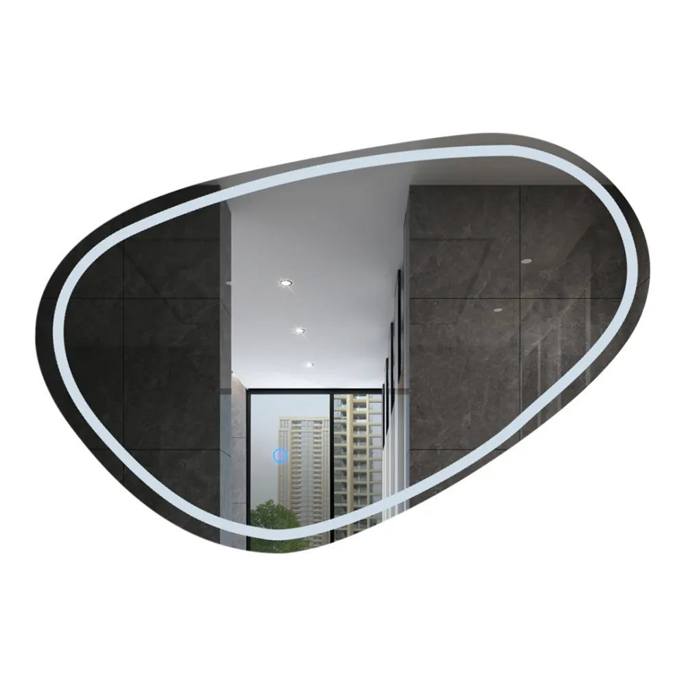 Jabonera de Pared ESPEJO LED PLATEADO C/LUZ BLANCA/AMARILLA 80*60CM