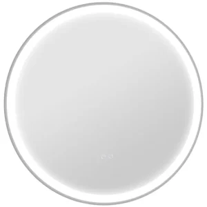 kleankin Espejo de Baño con Luces LED Ajustable Ø60 cm Espejo para Baño Redondo con Antivaho Función de Memoria e Interrup...