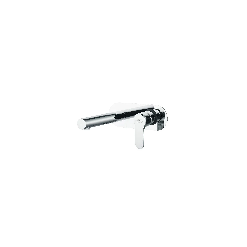 Miscelatore monocomando lavabo muro cromato serie Choco, senza piletta