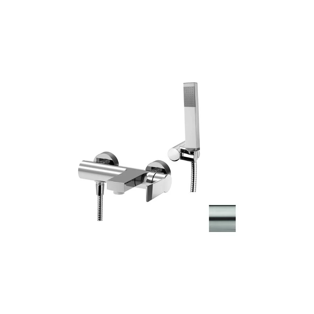 Miscelatore vasca parete con duplex serie Tango modello TA023ST metal looking Paffoni