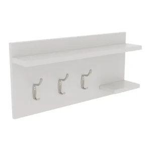 Perchero de pared Ånge 3 ganchos dobles aglomerado 62x12x30cm - Antracita
