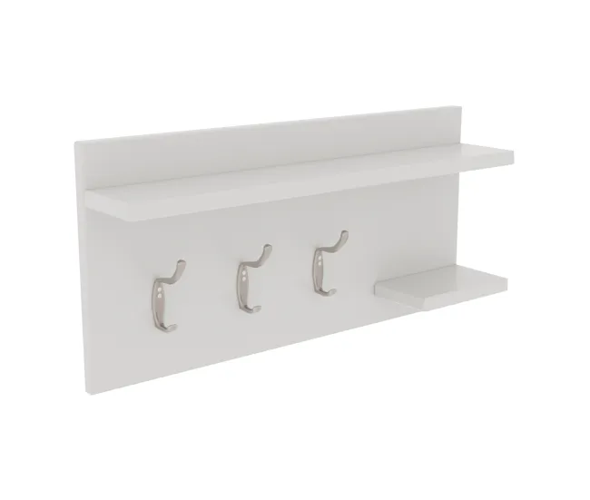 Perchero de pared Ånge 3 ganchos dobles aglomerado 62x12x30cm - Antracita