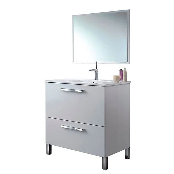 Portarrollos de Toilet Conjunto mueble lavabo + espejo Urban blanco