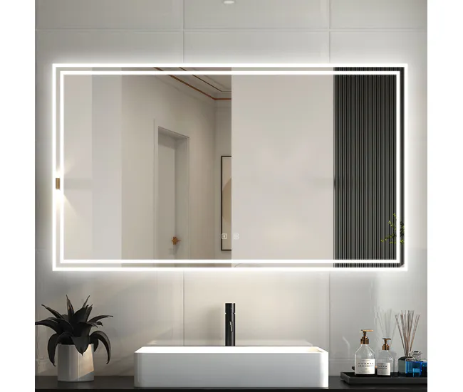 Resistente al Agua Espejo de baño LED 140×80cm+Bluetooth+Antivaho