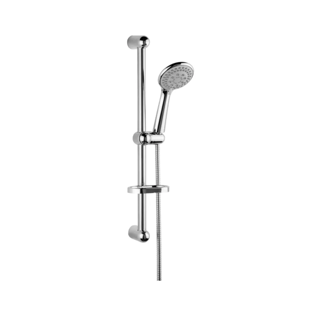 Saliscendi ducha modelo Miami con barra en inox y rociador 5 chorros en ABS Colección Selecto Shower