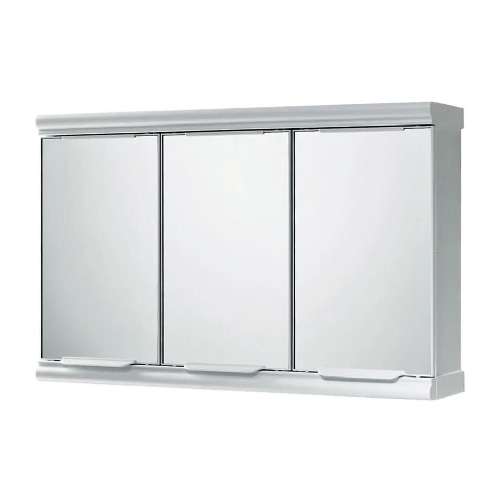 Specchio contenitore con 3 ante e 2 ripiani modello Princess di Gedy - Bianco