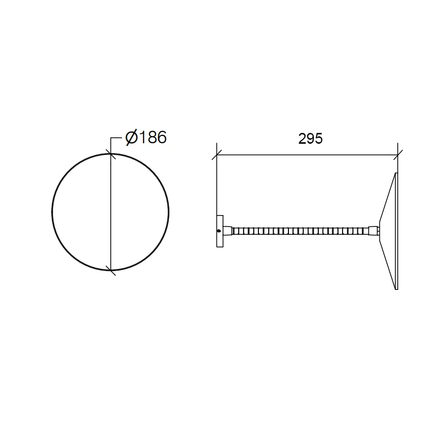 Specchio ingranditore 3x da parete Lineabeta Mevedo con braccio snodabile