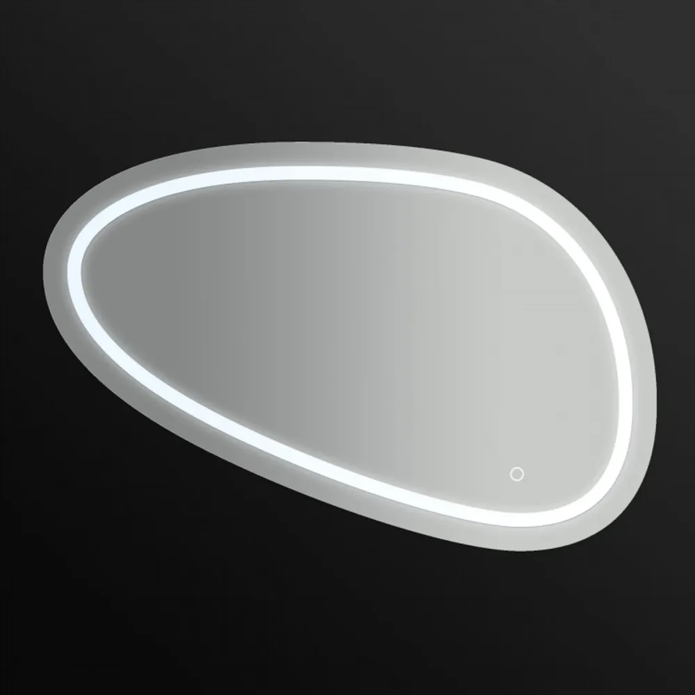 Specchio irregolare con led integrato accensione touch 80x45h cm