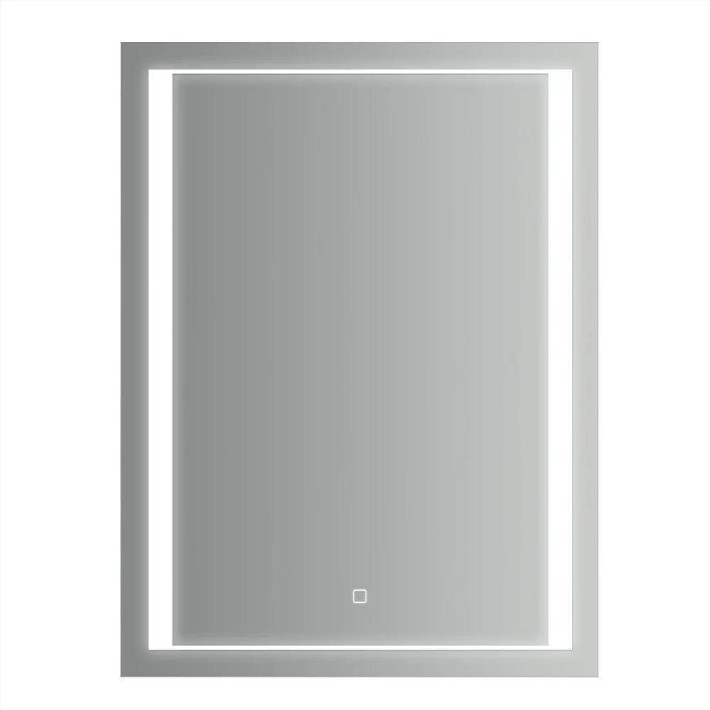 Specchio rettangolare con striscia led integrata accensione touch 60x80h cm