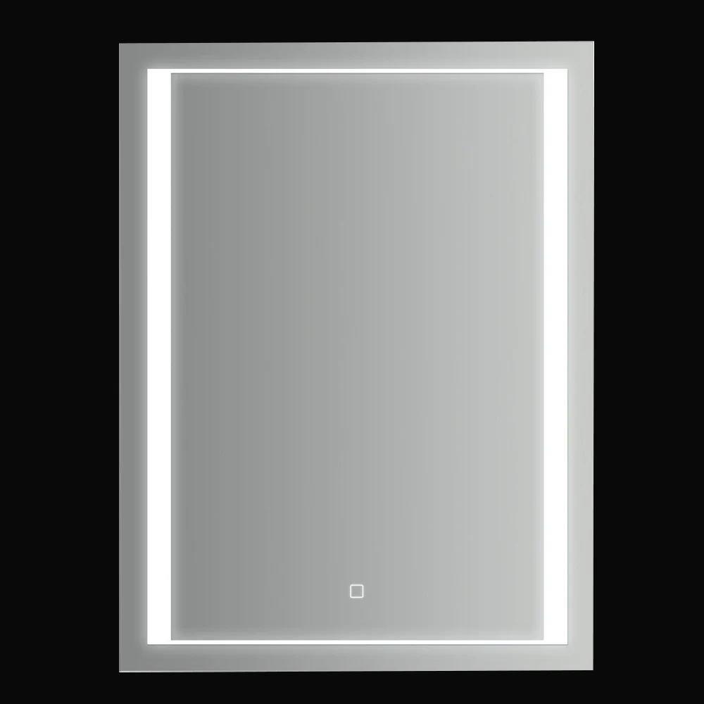 Specchio rettangolare con striscia led integrata accensione touch 60x80h cm