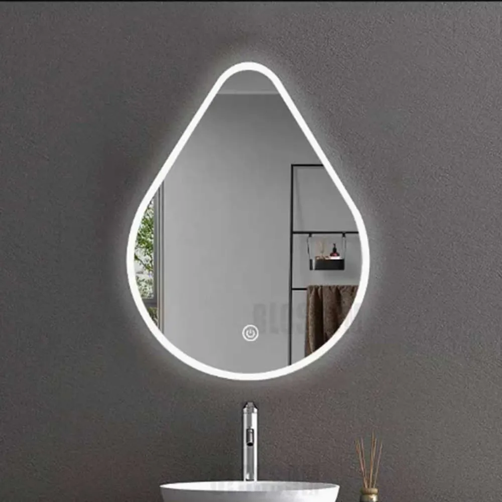 Specchio touch goccia con luce LED integrata Cubi&Co cm 120x80