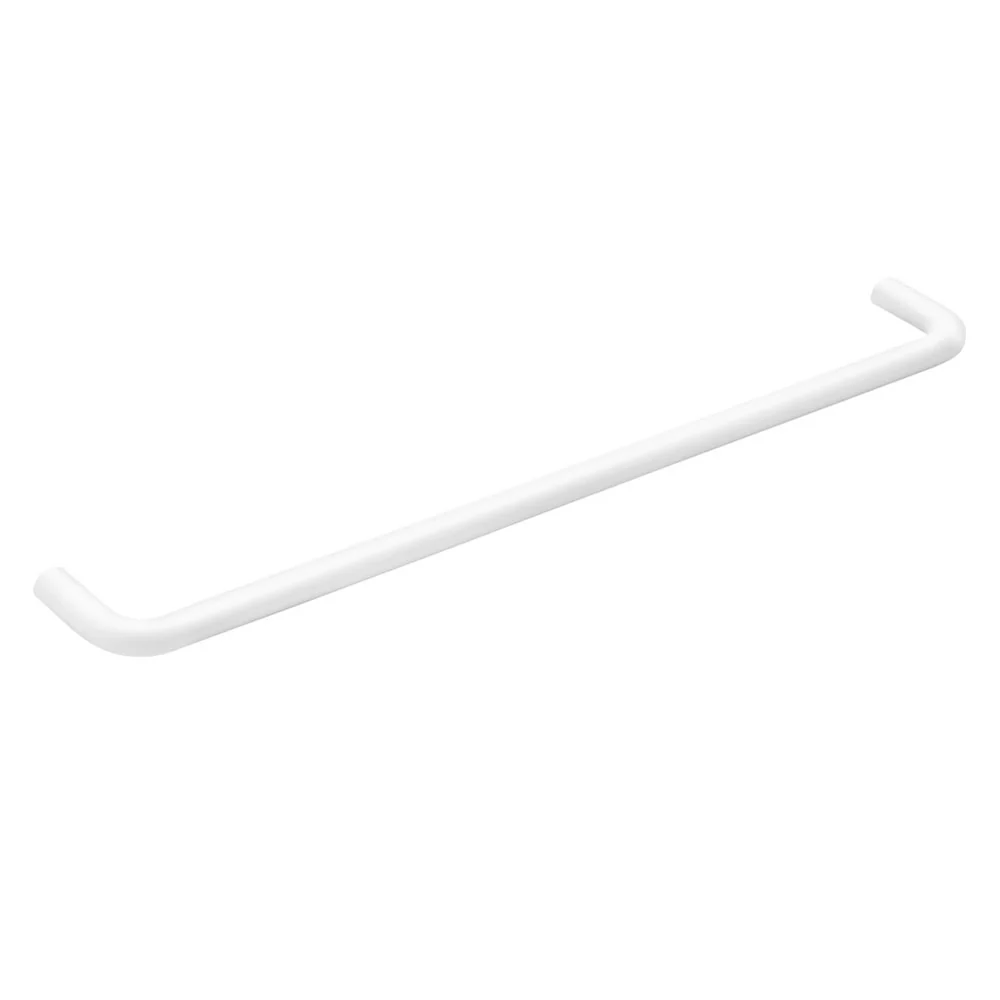 Toallero de pared de latón de la colección 'Black & White' de Cosmic - Blanco satinado 7,5x2x60 cm