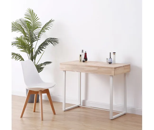 Tocador con espejo Pretty Roble Nordish - Blanco 100 x 76 x 50 cm