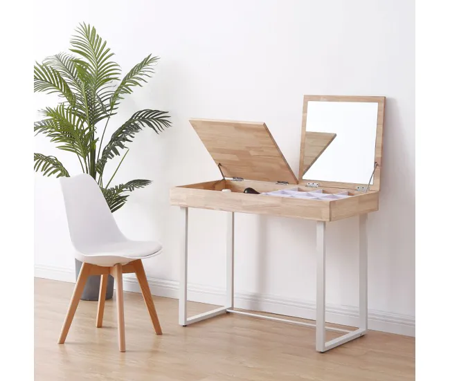 Tocador con espejo Pretty Roble Nordish - Blanco 100 x 76 x 50 cm