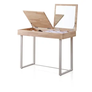 Tocador con espejo Pretty Roble Nordish - Blanco 100 x 76 x 50 cm