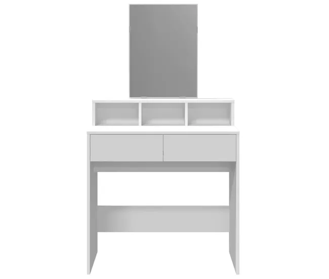 vidaXL Tocador con espejo blanco 80x41x144,5 cm
