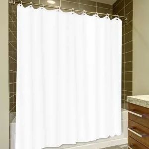 02323 CORTINA DE DUCHA DECO-PLASTIC LISA BLANCA 180x200cm DINTEX