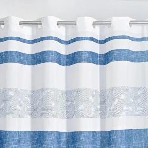 02912 CORTINA DE DUCHA ANILLA FACIL AMARA AZUL 180x200cm DINTEX