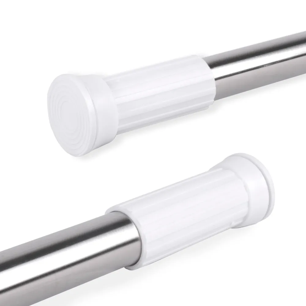 Barra extensible de aluminio para armario y cortina de ducha - 140 260 cm Plateado