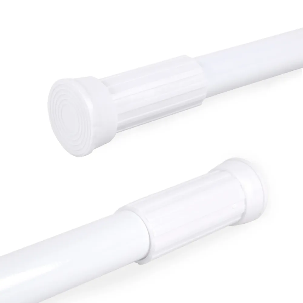 Barra extensible de aluminio para armario y cortina de ducha - 70x120 cm Blanco