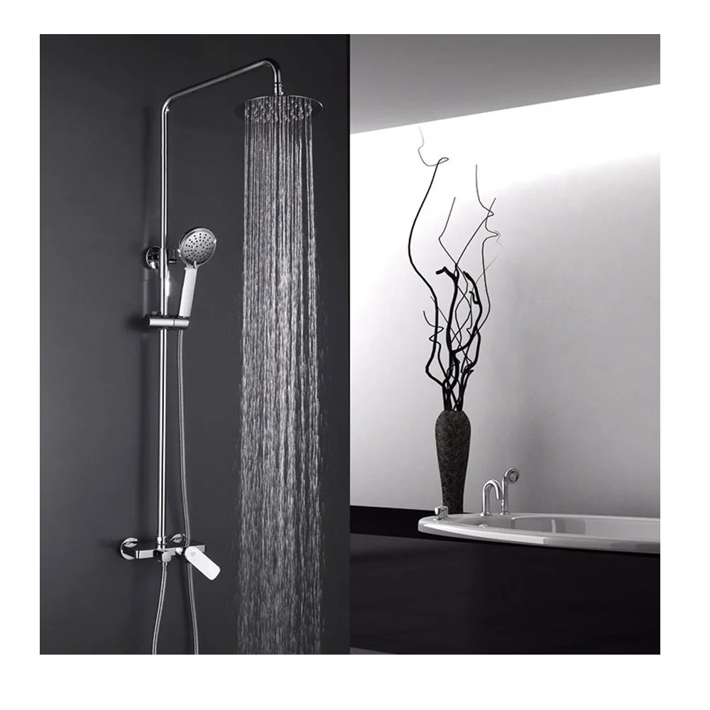Colonna doccia con soffione ultrapiatto serie 'Cassio' GME - Cromata