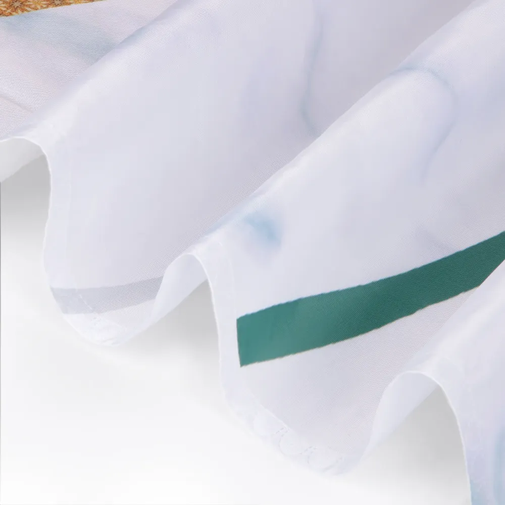 Cortina de Baño Impermeable, Anti moho- Hojas