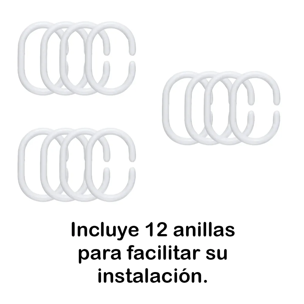 Cortina de Baño Impermeable, Anti moho- Hojas