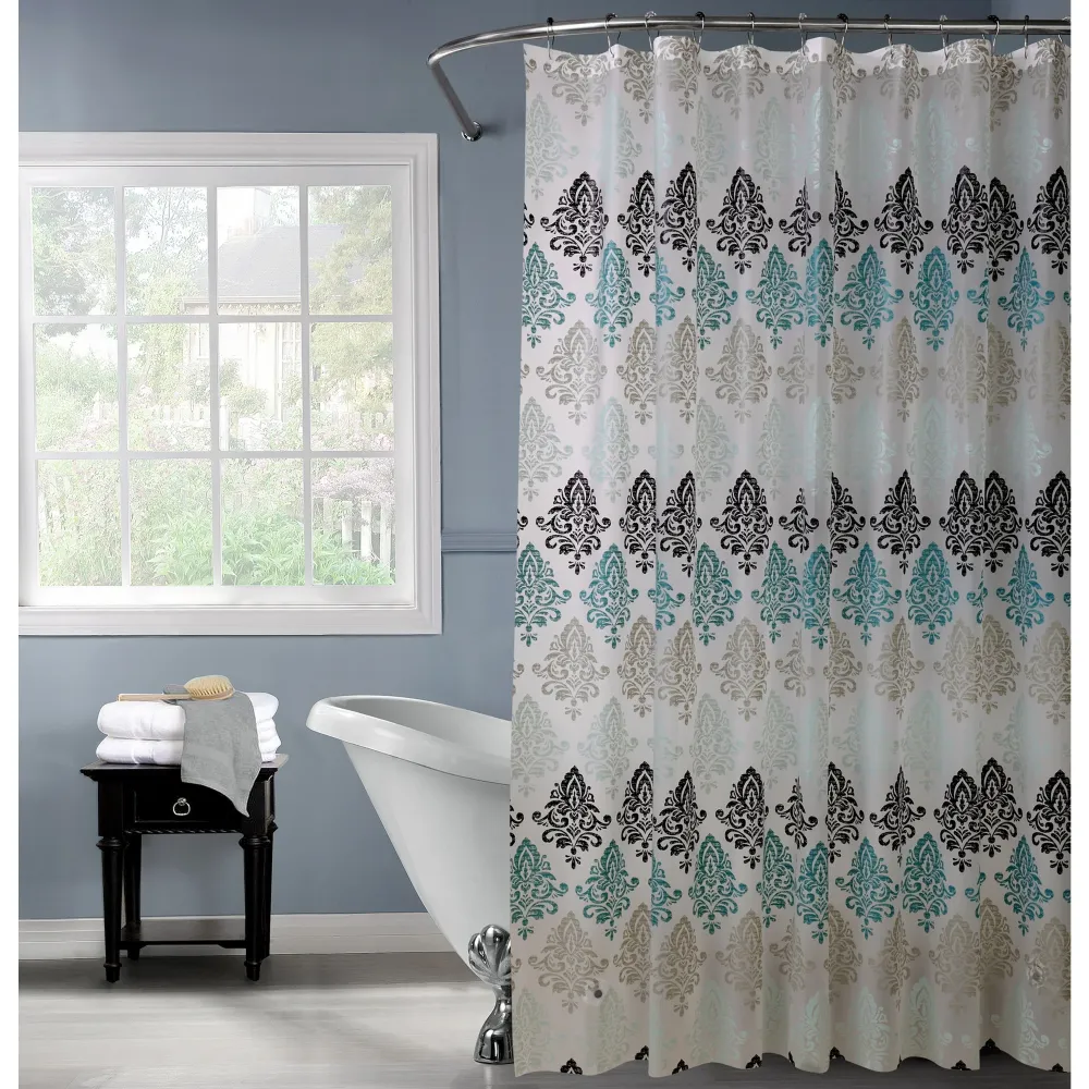 Cortina de ducha Bath Bliss con diseño de cachemira