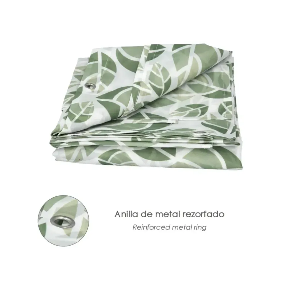 Cortina de ducha impermeable 12 ganchos 200x180 cm