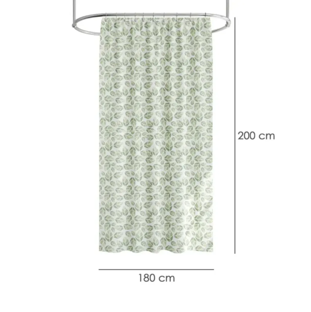 Cortina de ducha impermeable 12 ganchos 200x180 cm
