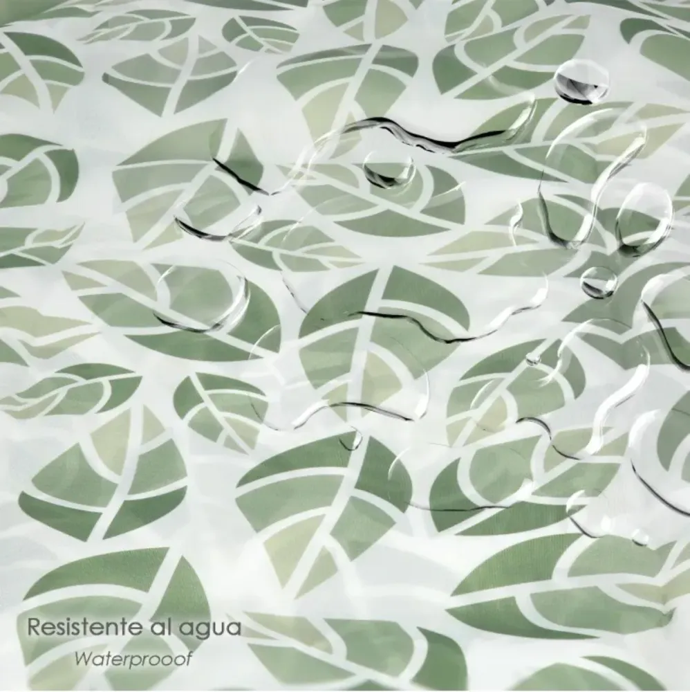 Cortina de ducha impermeable 12 ganchos 200x180 cm