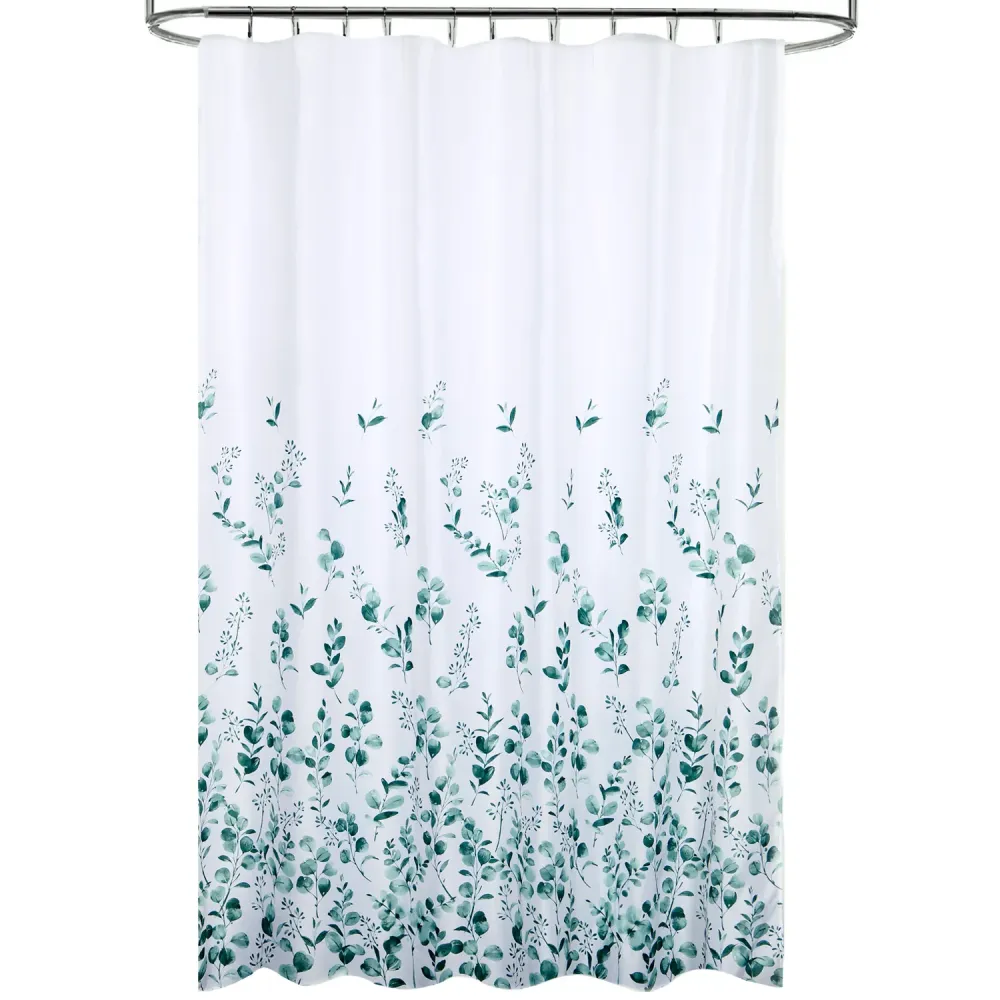 Cortina Ducha Tela Flores 180 x 200 cm. Cortina baño, Cortina Tela Impermeable Con Anillas