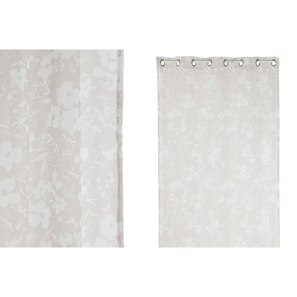 CORTINA POLIESTER 140X260 8 ANILLAS HUESO