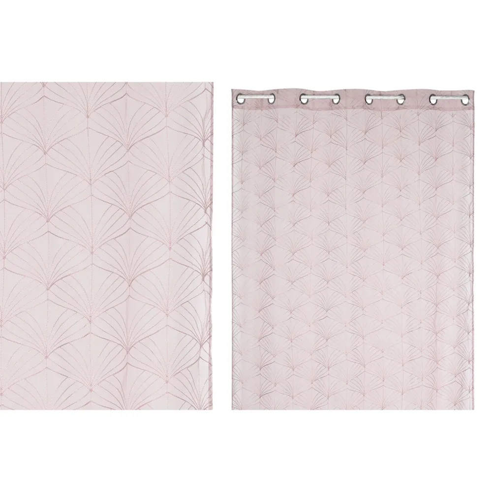 CORTINA POLIESTER 140X260 8 ANILLAS ROSA PALO