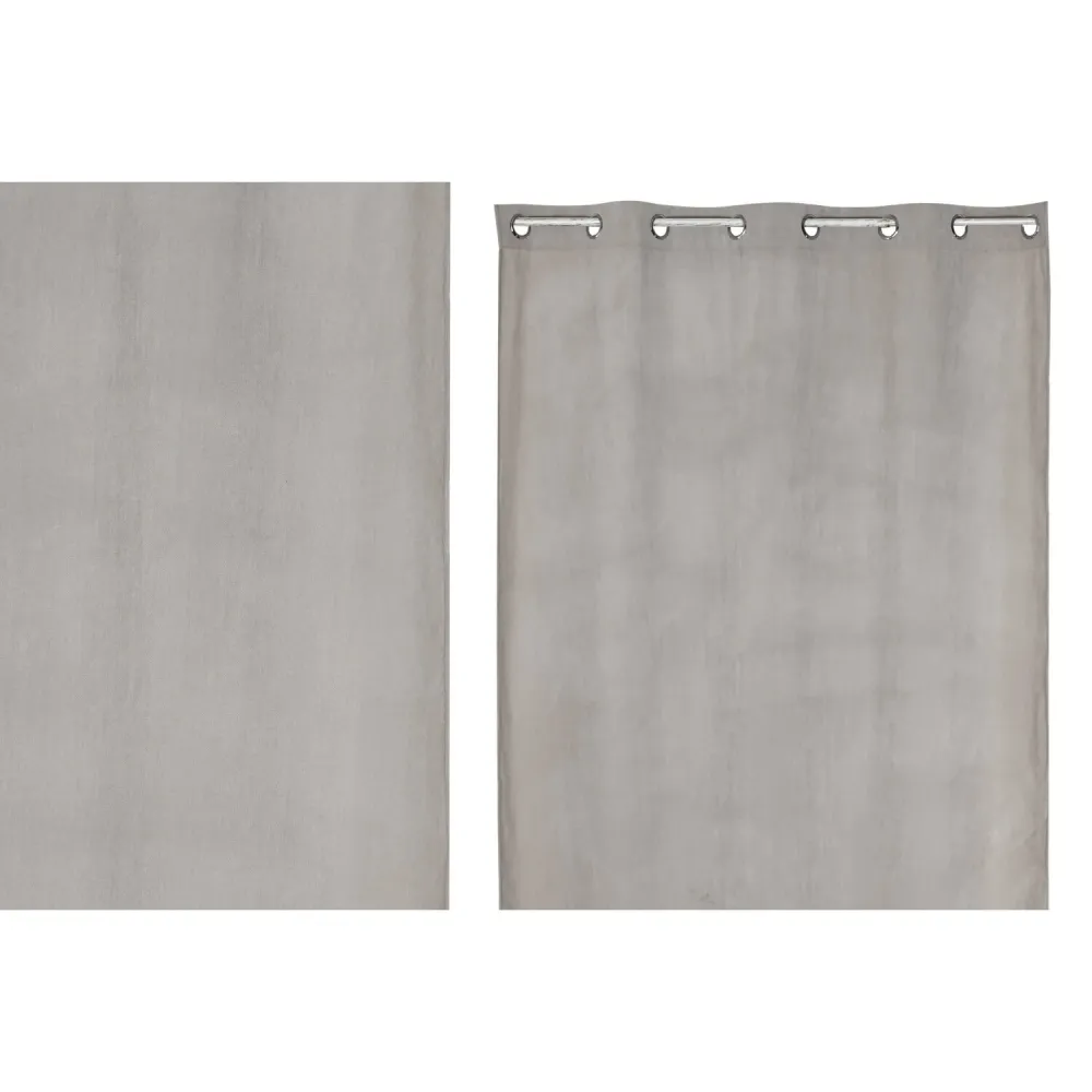 CORTINA POLIESTER 140X280 8 ANILLAS GRIS DEFINIDO