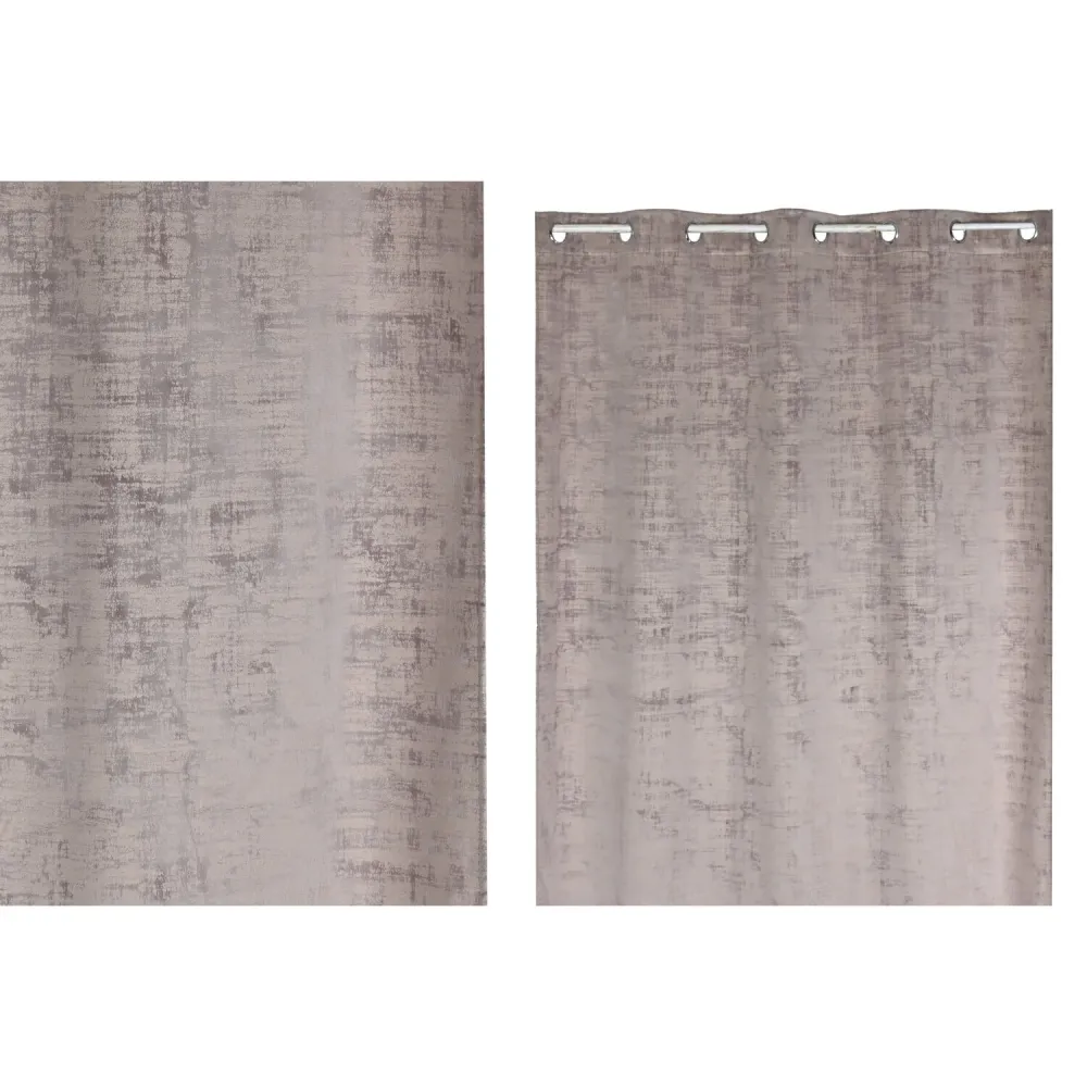 CORTINA POLIESTER 140X280 8 ANILLAS ROSA PALO