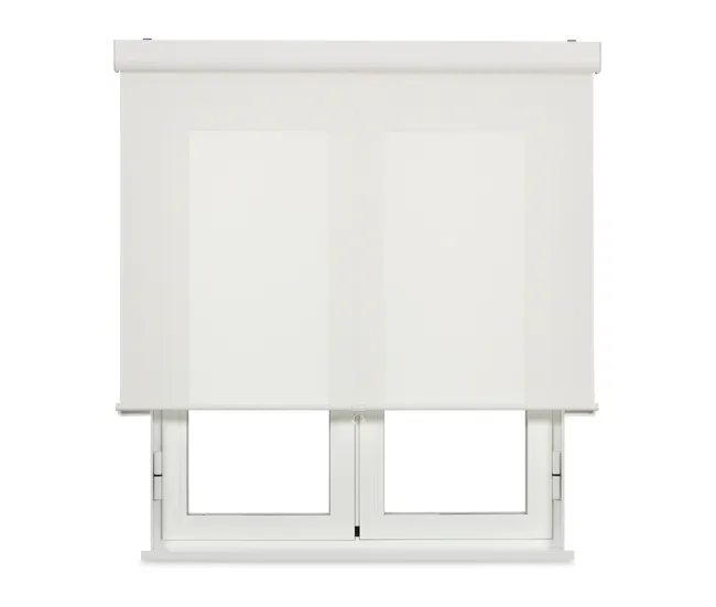 Estor Enrollable muelle ViewBox con Cajón de Aluminio - Tejido Screen Apertura 10% Blanco 75 X 190cm
