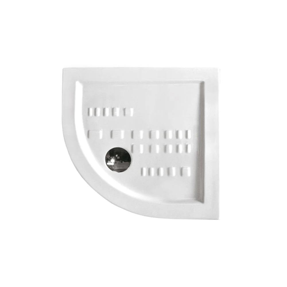Piatto doccia angolare Althea Ito cm 80x80 ceramica bianca foro diametro cm 8,5 spessore cm 5,5