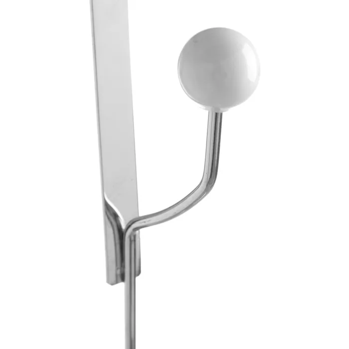 Percha puerta 2 ganchos acero cromado 2,80 x 10,50 x 7,50 cm