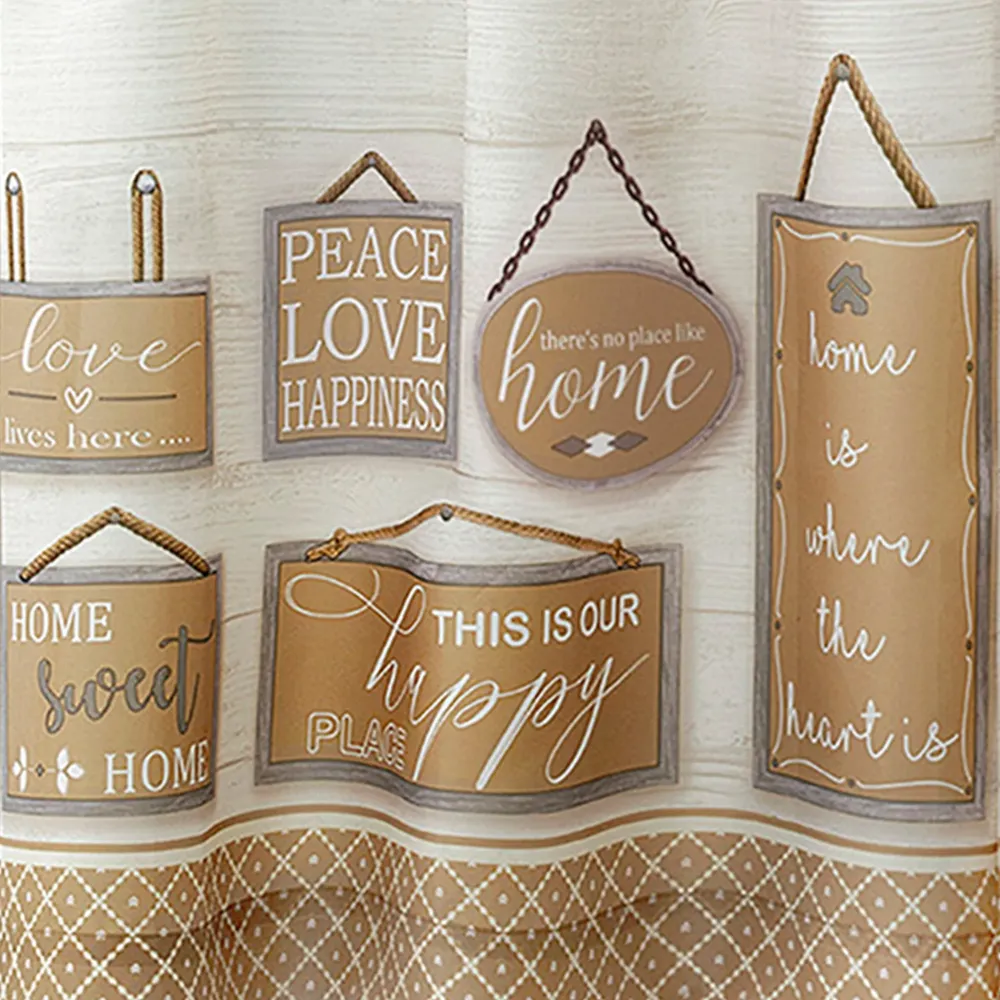 Juego de cortinas para ventana Vanguardista Farmhouse Tier and Valance - 58x36 - Tan