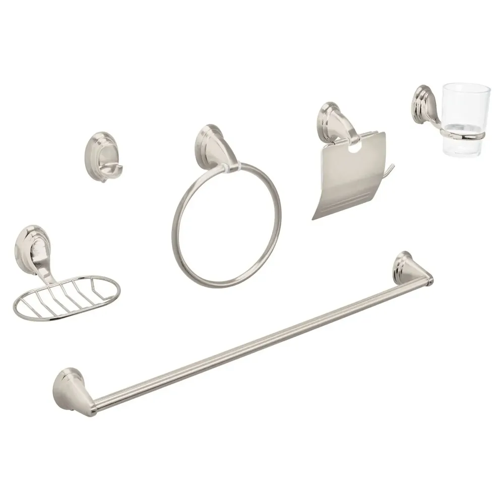 Con Certificación CE Juego de 6 accesorios para baño satín chapetón ovalado, aqua