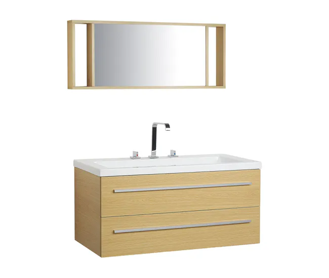 Conjunto de muebles de baño beis ALMERIA Acero Cromado