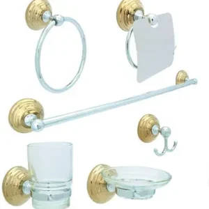 Dica 1500.1 Juego accesorios cromo-oro para Renovación de Baño