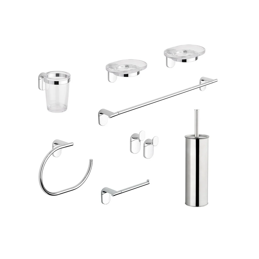 Dispensador de Jabón Juego de accesorios de baño Metaform Zero con 8 piezas en aleaciones metálicas y ABS