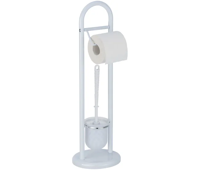 Estante de Ducha Juego De Pie Wenko "Siena" De Acero En Color Blanco 19 X 19 X 63 Cm